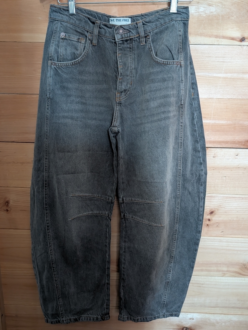 We The Free Good Luck Barrel Jeans, Gray, Size 24, nwot - Picture 3 of 3